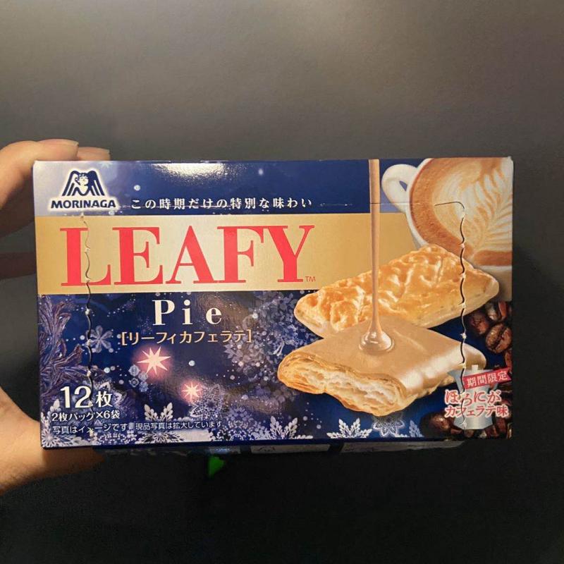 MORINAGA森永  LEAFY 限定咖啡拿铁味涂层饼干 12枚入