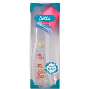 Betta贝塔 玻璃奶瓶200ml 粉红盖 内送排气针
