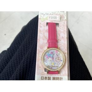 特价：三丽鸥Sanrio 日本制 卡通手表 粉表带 表盘内外镶钻