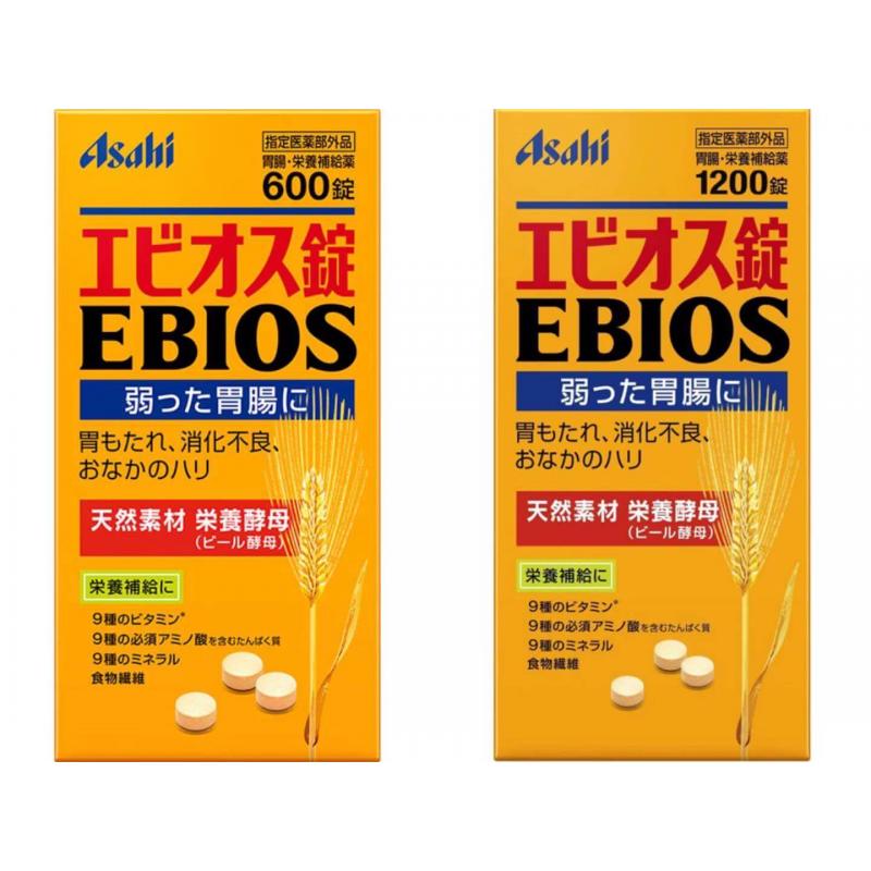 Asahi朝日 EBIOS啤酒酵母调节肠胃改善食欲 600锭/1200锭