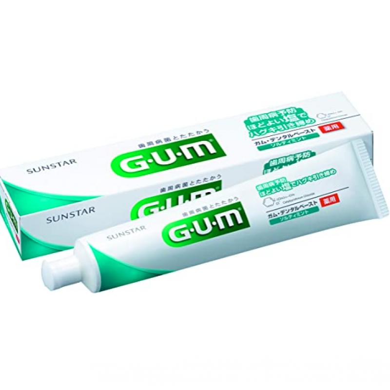 GUM 牙周护理牙膏 去口臭清新口气淡盐薄荷味 150g