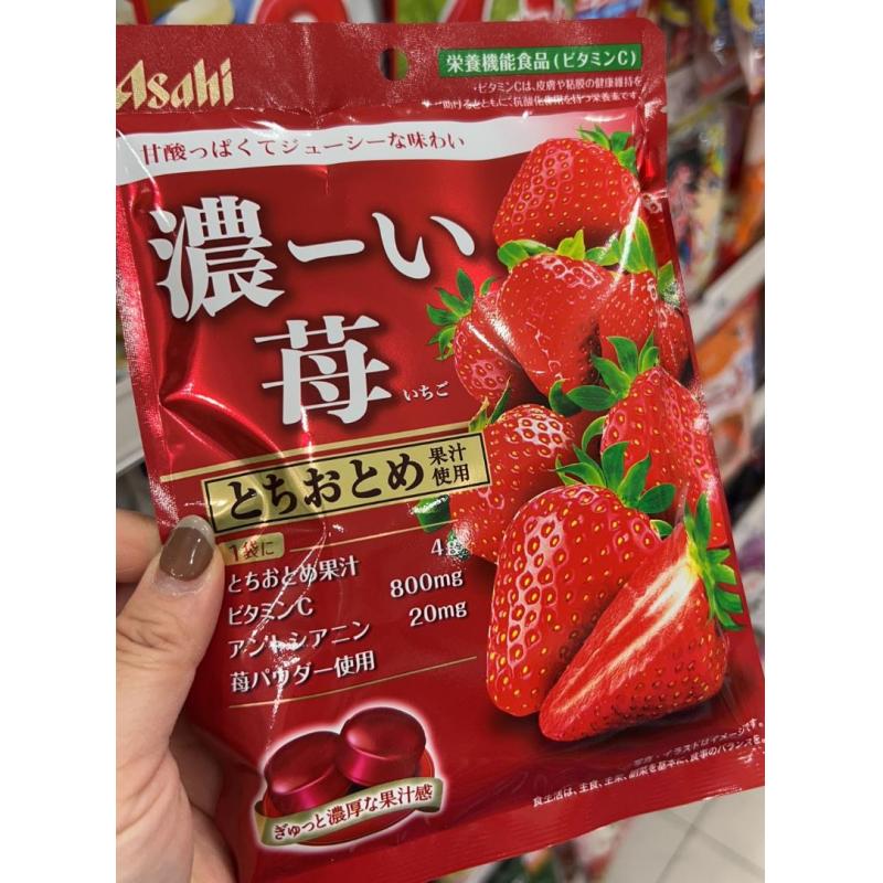 asahi 浓郁草莓水果糖 84g