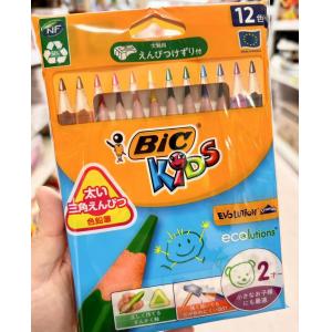 比克Bic 水溶性儿童彩铅套装 十二色 适合两岁以上儿童