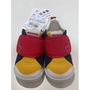 代购：MIKIHOUSE 日本制 婴儿儿童小熊头拼色魔术贴二段童鞋 新款 10-9312-495（缺货退款）