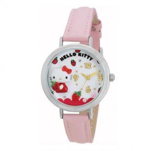 特价：三丽鸥Sanrio 日本制 凯蒂猫HElloKitty 卡通手表 粉表带草莓MJSR-F02