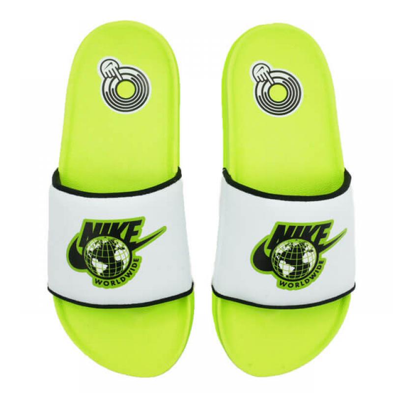 奥莱代购：NIKE 绿底白色绿标拖鞋CZ5586-700（断货退款）