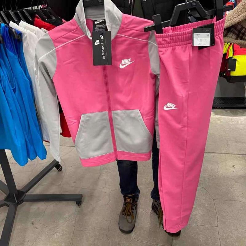 奥莱代购：NIKE 耐克 儿童粉色运动套装（断货退款）