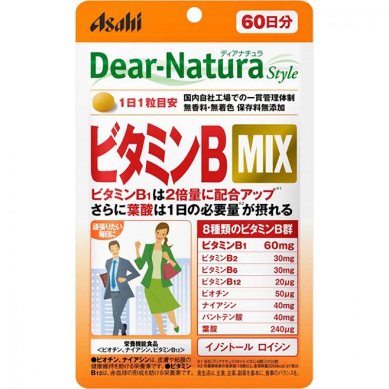 朝日Asahi Dear-Natura Style维生素B MIX 60日分