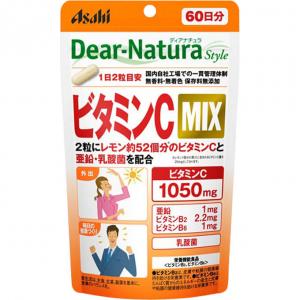 朝日Asahi Dear-Natura Style 天然维生素C胶囊 MIX 60日分