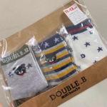 特价：MIKIHOUSE DOUBLE-B 儿童袜子（中间黄蓝绿条纹）64-9620-458