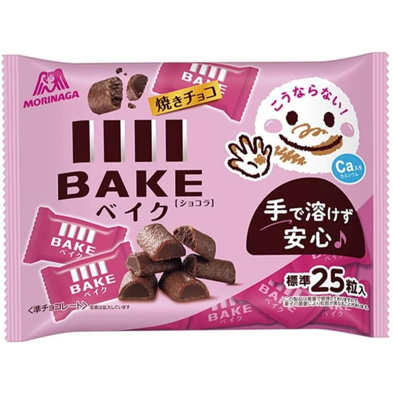 森永BAKE 烘焙牛奶酱心夹心巧克力饼干 25粒入