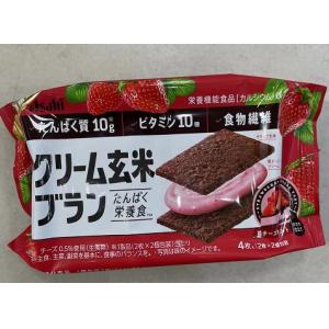 Asahi朝日 玄米夹心营养饼干 草莓味 4枚入