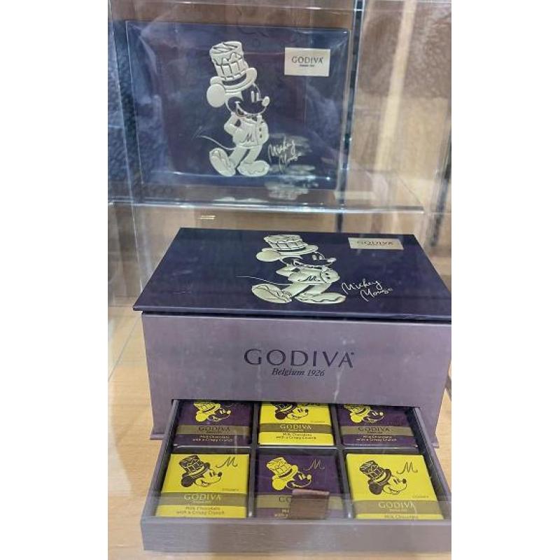 【东京迪士尼】迪士尼 2022年情人节 GODIVA合作款 米奇巧克力 12枚入