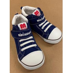 特价：MIKIHOUSE 大童蓝色系带魔术贴学步鞋板鞋 11-9404-827（03）（缺货退款）