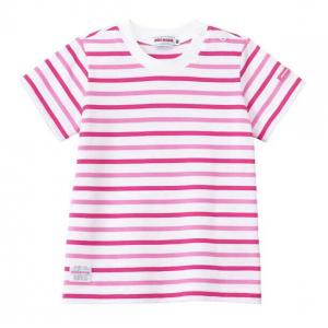 特价：MIKIHOUSE 日本制 儿童婴儿条纹短袖10-5202-459 粉色08（断货退款）