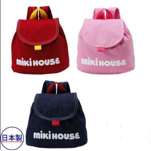 特价：MIKIHOUSE 日本制儿童婴儿纯棉大标双肩小背包11-8206-389（断货退款）