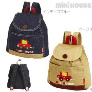 特价：MIKIHOUSE 日本制儿童婴儿纯棉红车小熊小标双肩小背包12-8204-359（断货退款）