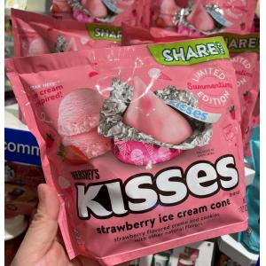 好时HERSHEY’S KISSES巧克力 草莓冰淇淋味 分享装 255g