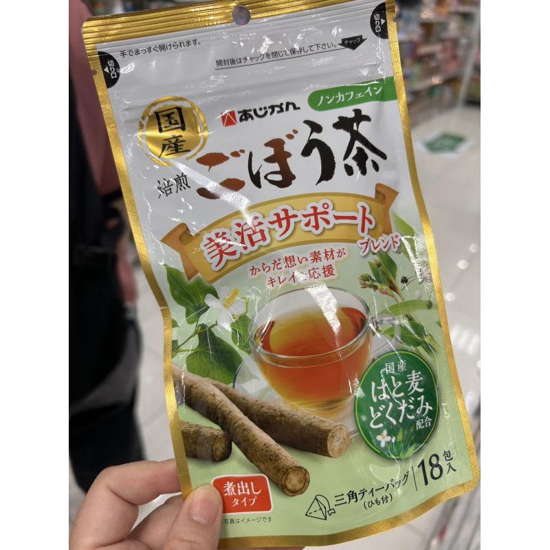代购茶类：日本国产无咖啡因 薏仁牛蒡茶18包入