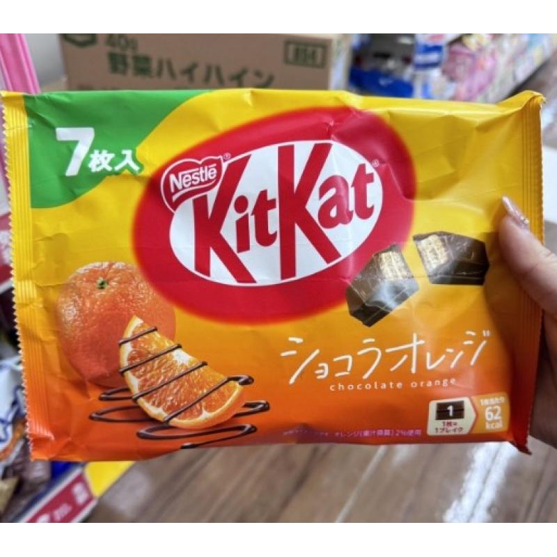 雀巢NESTLE KitKat奇巧巧克力威化夹心饼干 巧克力橙子 7枚入（只能发邮政）