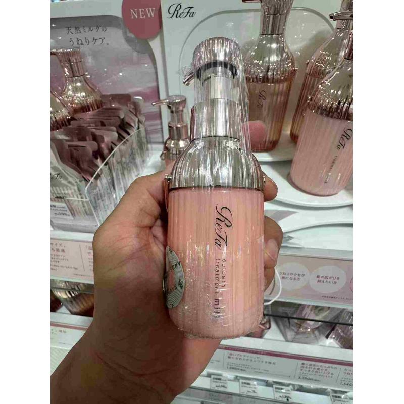 日本refa 无硅牛奶蛋白质发免洗护发乳 粉色蓬松柔顺 适合细软塌发 100g