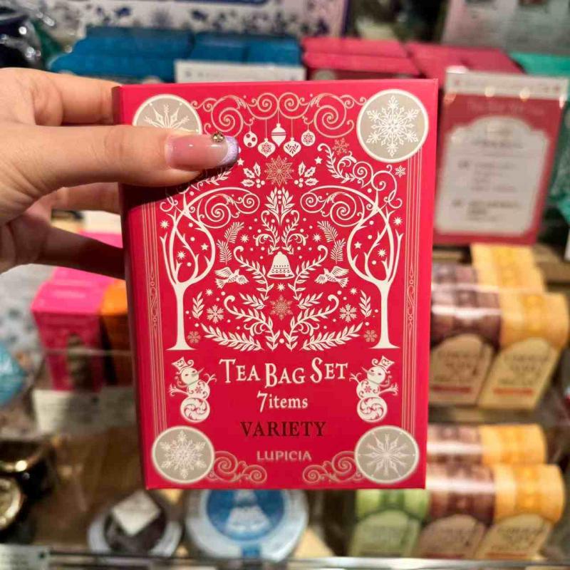 代购茶类：lupicia绿碧茶园 2025年圣诞限定 七种口味茶书包礼盒 缤纷口味 红色盒子包装（缺货退款）