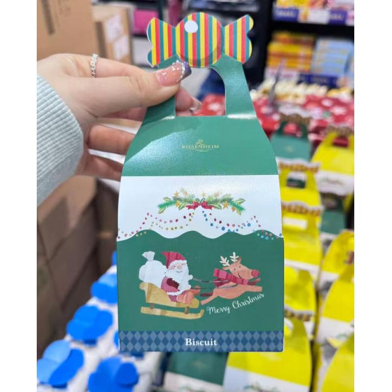 日本本土ROSENHEIM 圣诞限定 绿色盒子包装饼干 3种9个入（任意路线可发）
