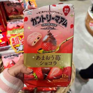 不二家FUJIYA 期间限定 甘王草莓巧克力曲奇饼干 12枚入（不可发plus路线）