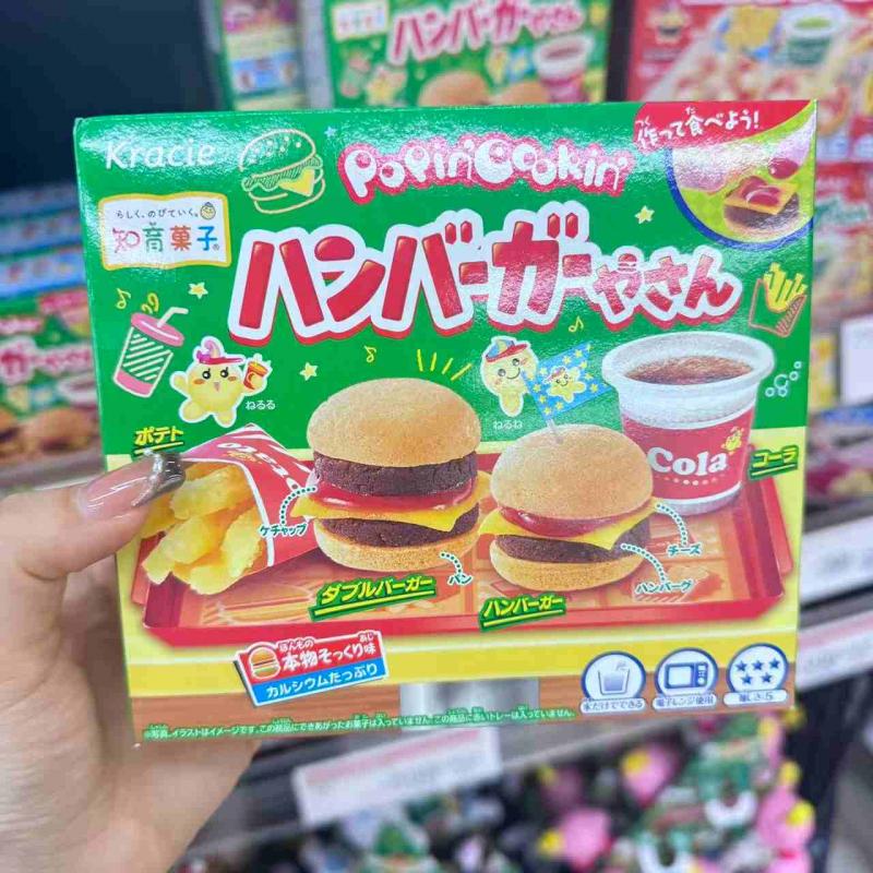 日本kracie食玩 盒装可食玩具 汉堡薯条快餐店 22g