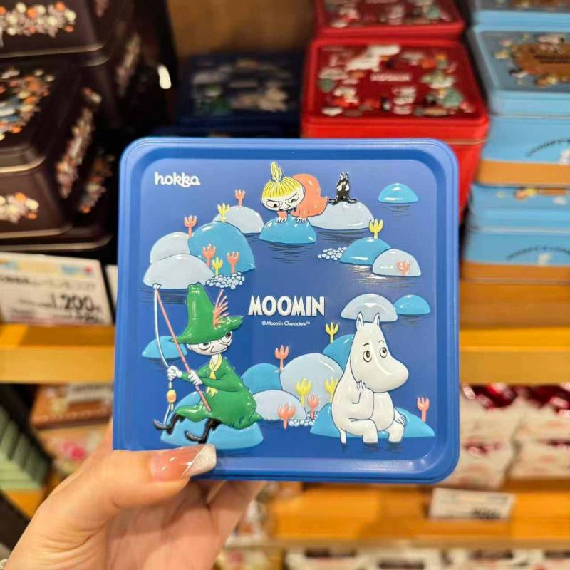 hokka北陆制果 姆明联名 牛奶饼干 蓝色铁盒装 90g（缺货退款）（任意路线可发）