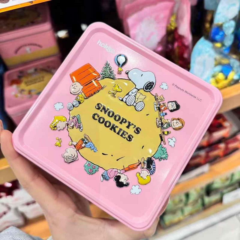 hokka北陆制果 史努比联名 枫糖饼干 粉色铁盒装 70g（缺货退款）（任意路线可发）