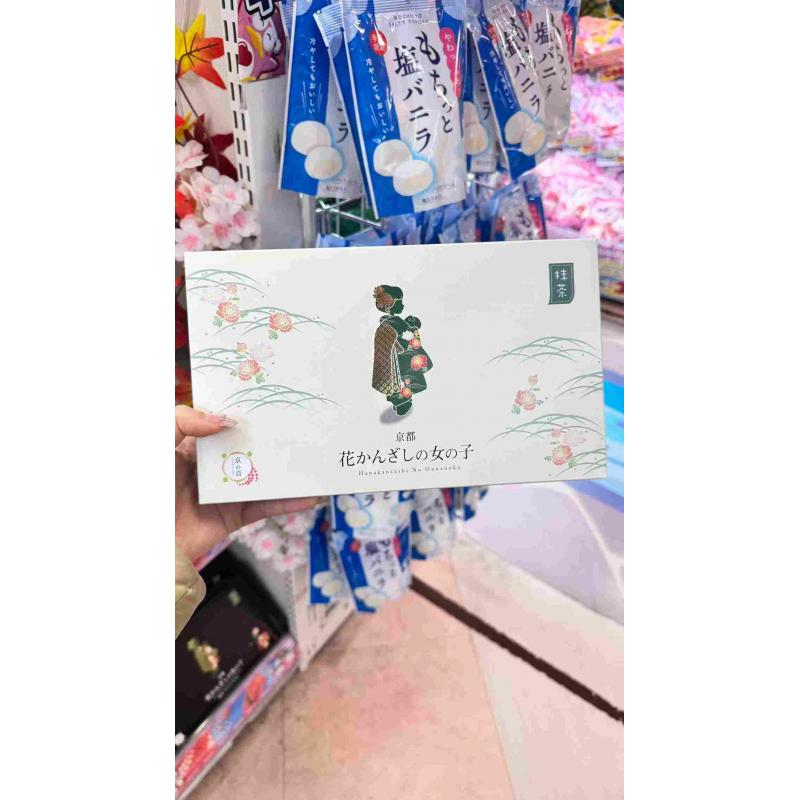 京の音 京都 花发簪女孩 抹茶味饼干 12个（不可发低价值包税线）