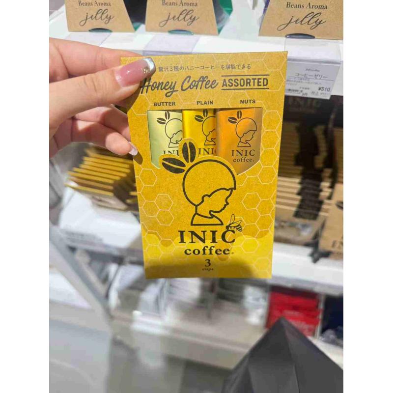INIC coffee Honey蜂蜜口味BUTTER黄油口味NUTS坚果口味混合装速溶咖啡 10g*3杯入（包税路线可发）