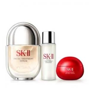 代购：SK2 微珠精华液套装 精华液30ml神仙水30ml大红瓶15g